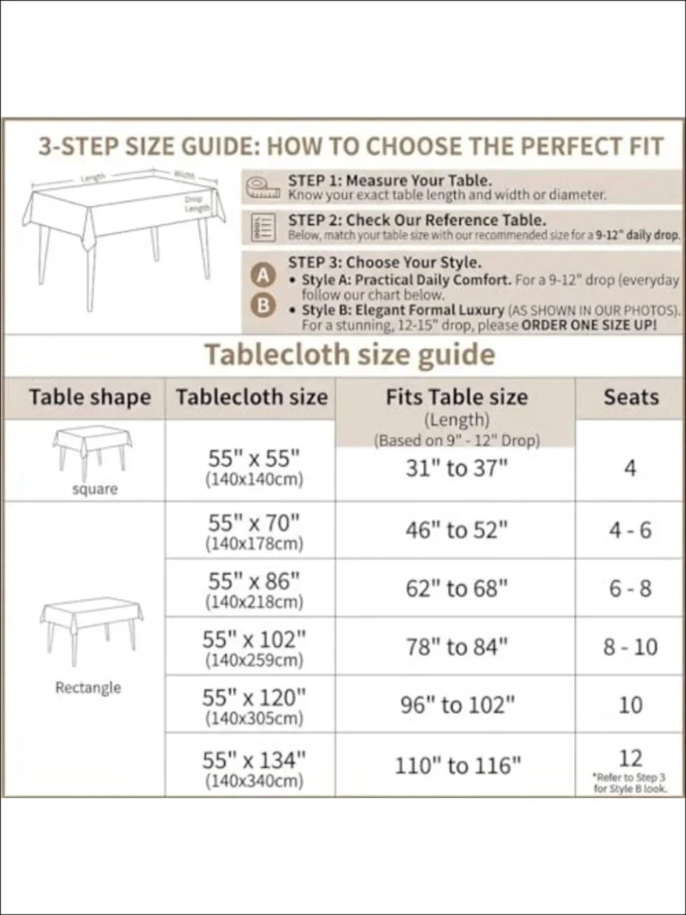 Faux Linen Rectangle Tablecloth Heavyweight Wrinkle Resistant Dining Cover